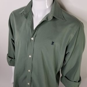 William Hunt Green Plaid Dress Shirt Casual Wear M